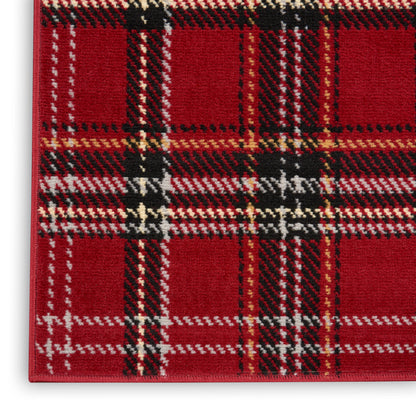 Nourison Home Grafix  Red  Contemporary