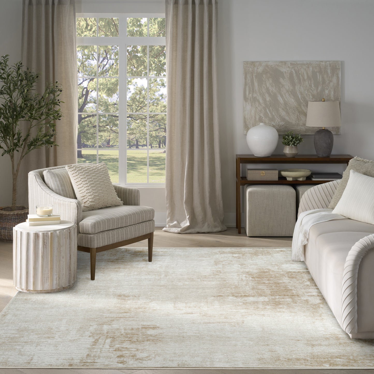 Nourison Home Dekor  Ivory Beige  Contemporary