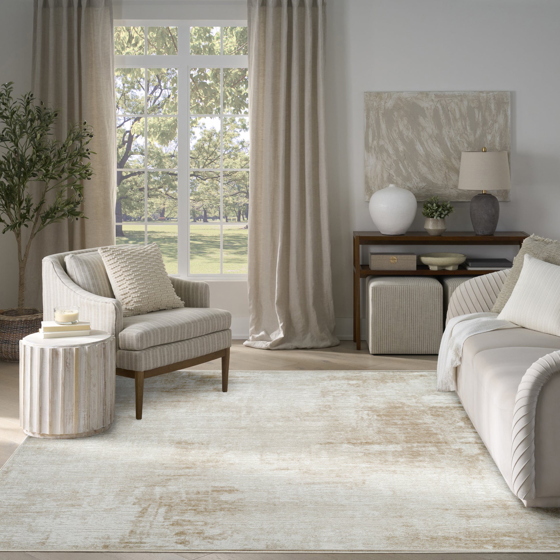 Nourison Home Dekor  Ivory Beige  Contemporary