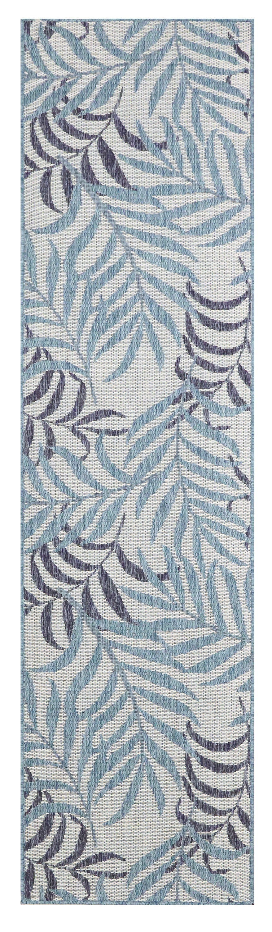 Nourison Home Garden Oasis GOA01 Blue Contemporary Power-loomed Rug