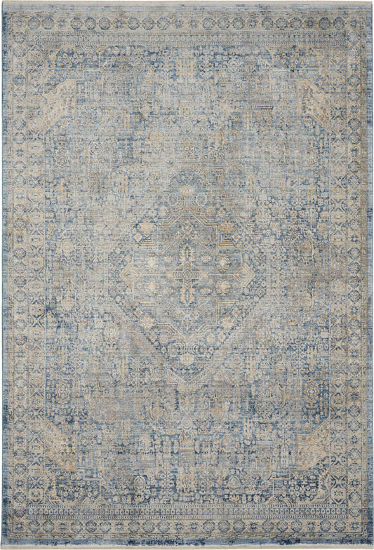 Nourison Home Lustrous Weave  Blue Ivory  