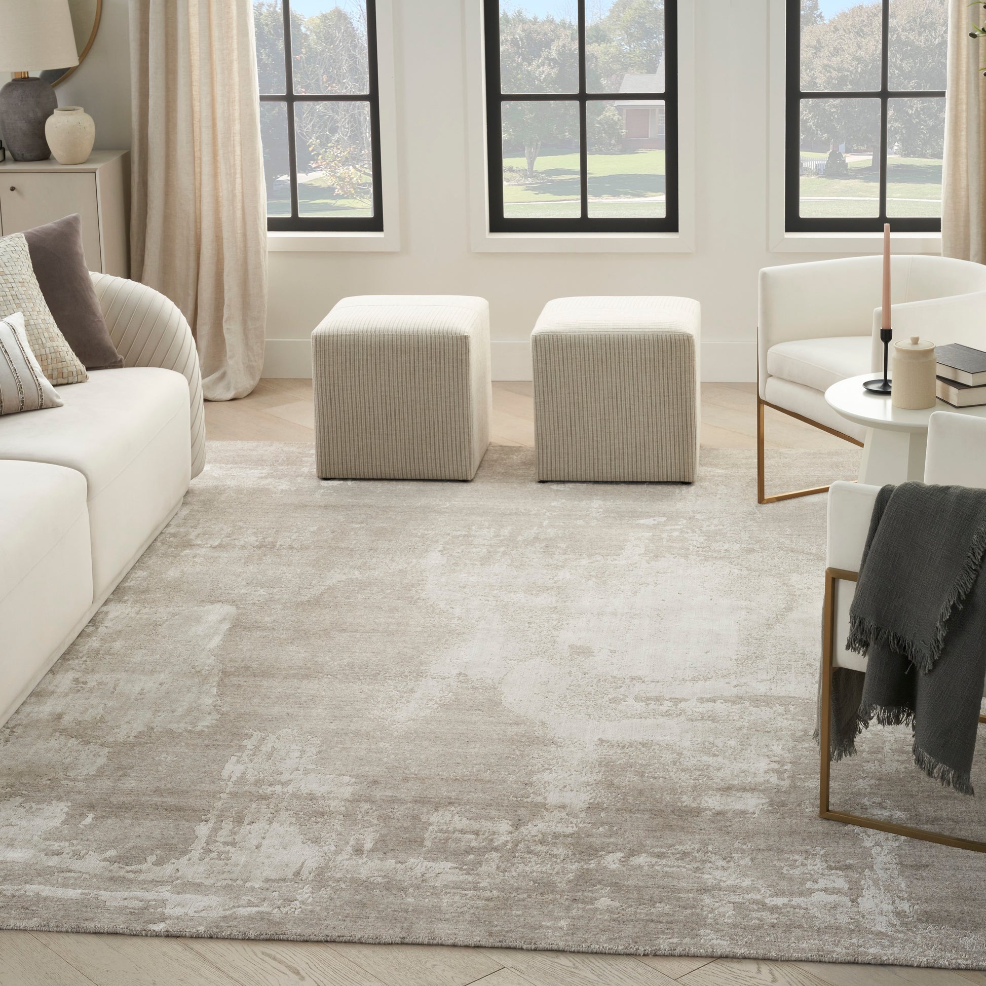 Nourison Home Harmony  Silver Grey  Contemporary