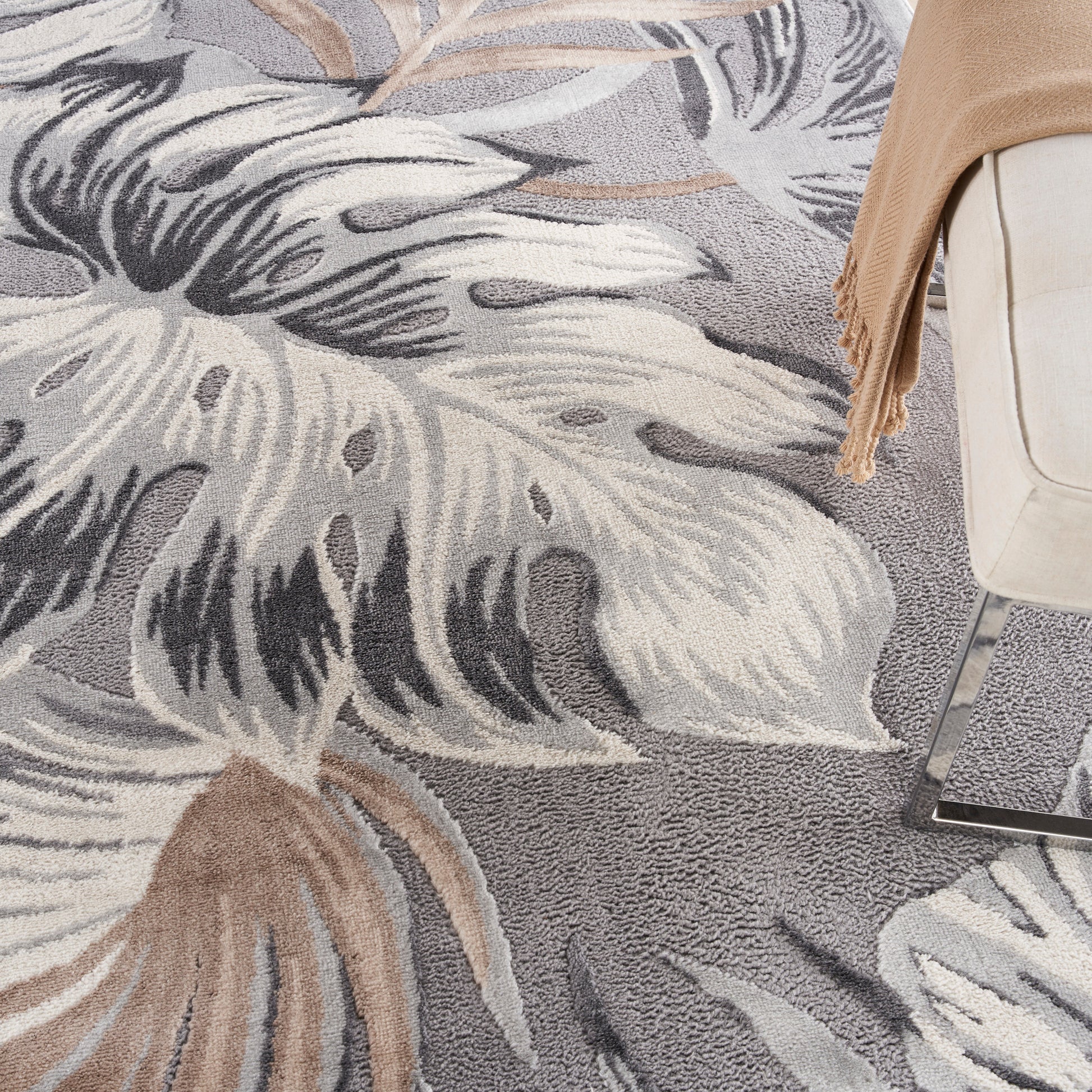 Nourison Home Seaside  Grey  Contemporary