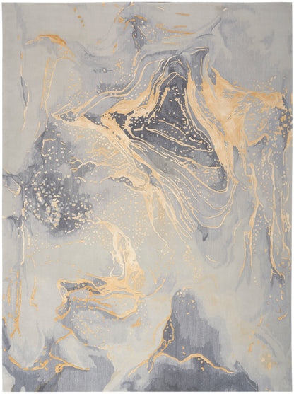 Nourison Home Prismatic PRS28 Grey Gold Contemporary Hand Tufted Rug