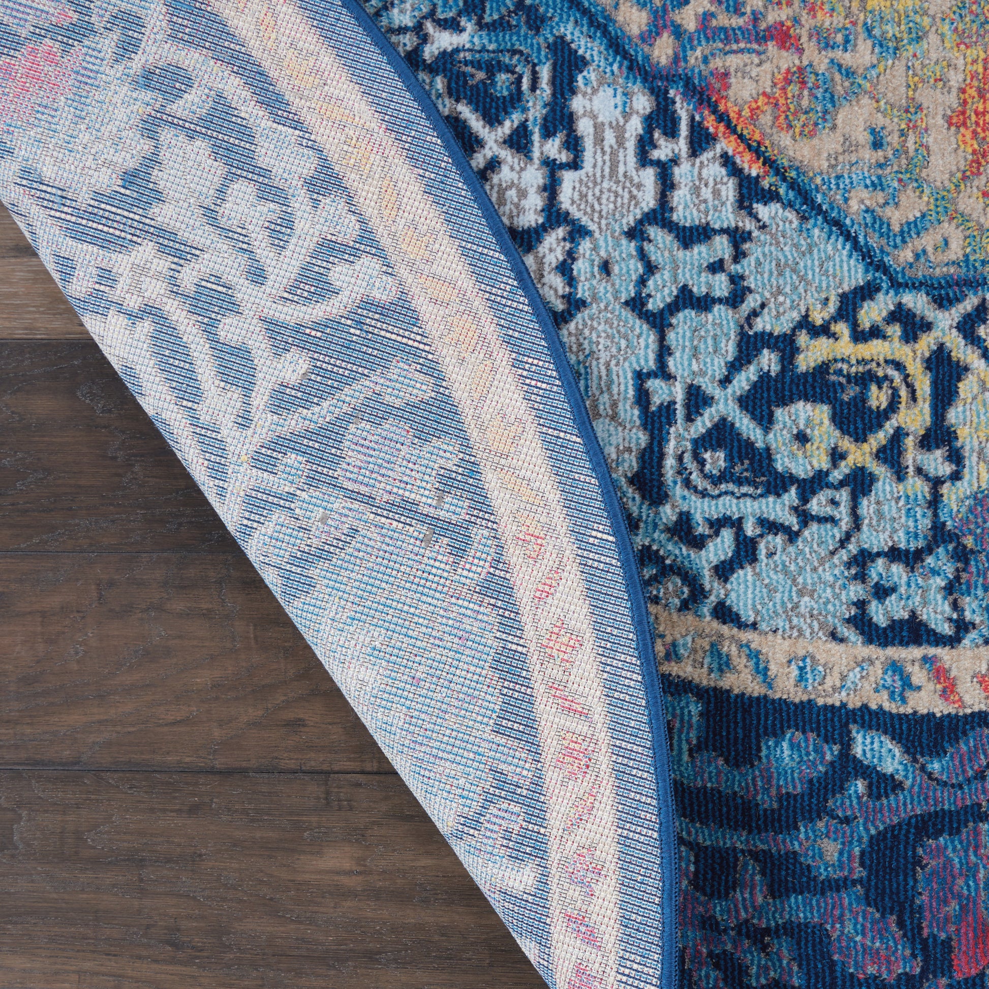 Nourison Home Ankara Global  Blue Multicolor  Transitional