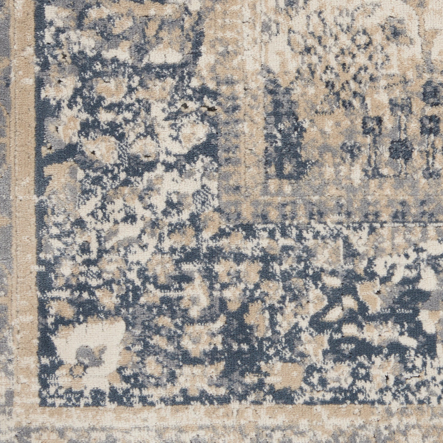 Nourison Home Malta  Ivory Blue  Traditional