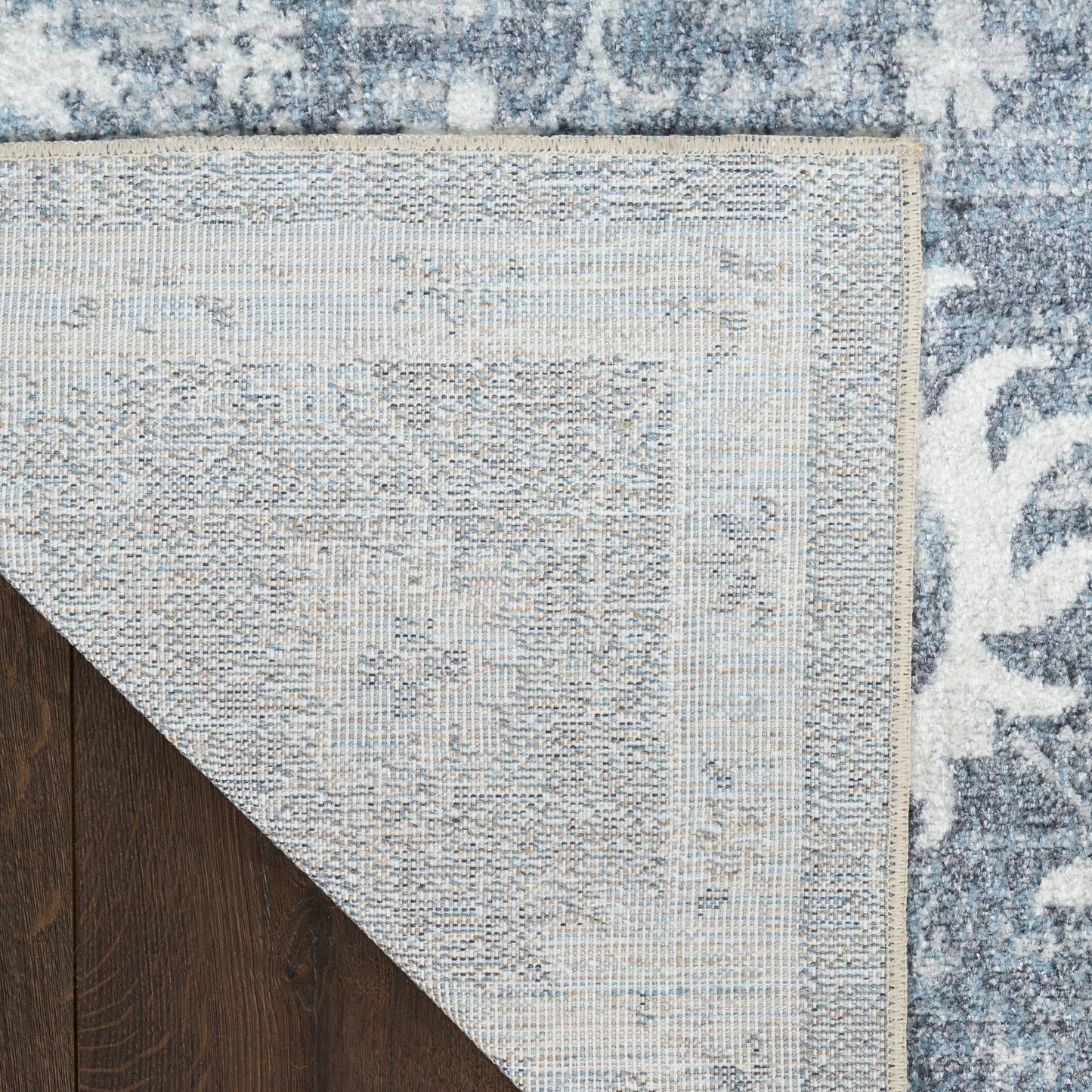 Nourison Home Astra Machine Washable  Denim  Traditional