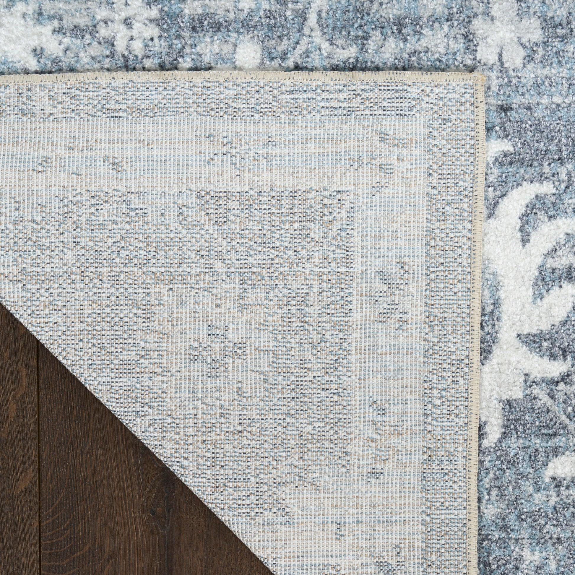 Nourison Home Astra Machine Washable  Denim  Traditional