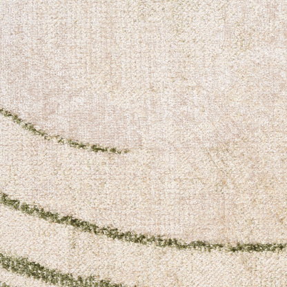 Nourison Home Astra Machine Washable  Beige Green  Contemporary