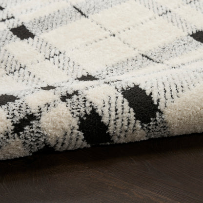Nourison Home Modern Comfort  Ivory Black  Contemporary