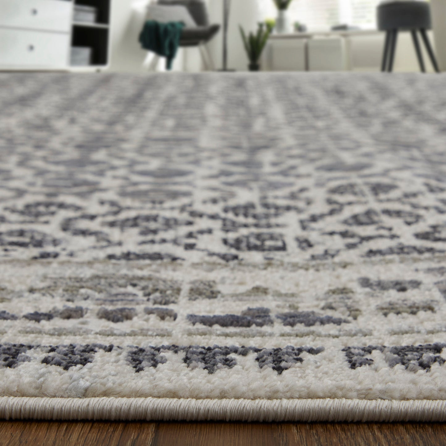 Feizy Kano 3874F Gray Ivory Transitional/Bohemian & Eclect Rug - Rugs - Feizy - Atlanta Designer Rugs