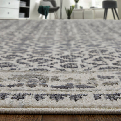 Feizy Kano 3874F Gray Ivory Transitional/Bohemian & Eclect Rug - Rugs - Feizy - Atlanta Designer Rugs