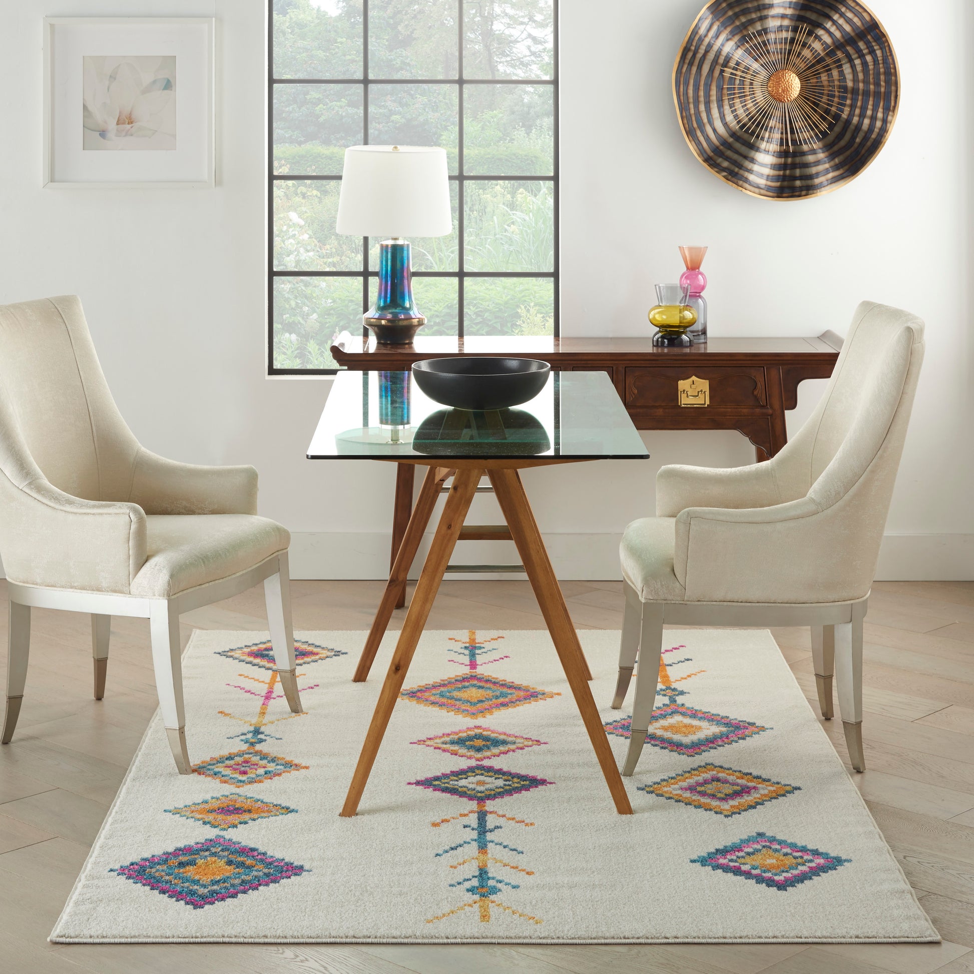 Nourison Home Passion  Ivory Multicolor  Transitional