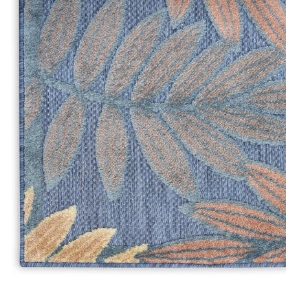 Nourison Home Aloha  Blue Rose  Contemporary
