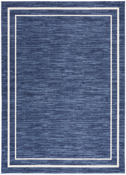 Nourison Home Nourison Essentials NRE02 Navy Ivory Contemporary Power-loomed Rug