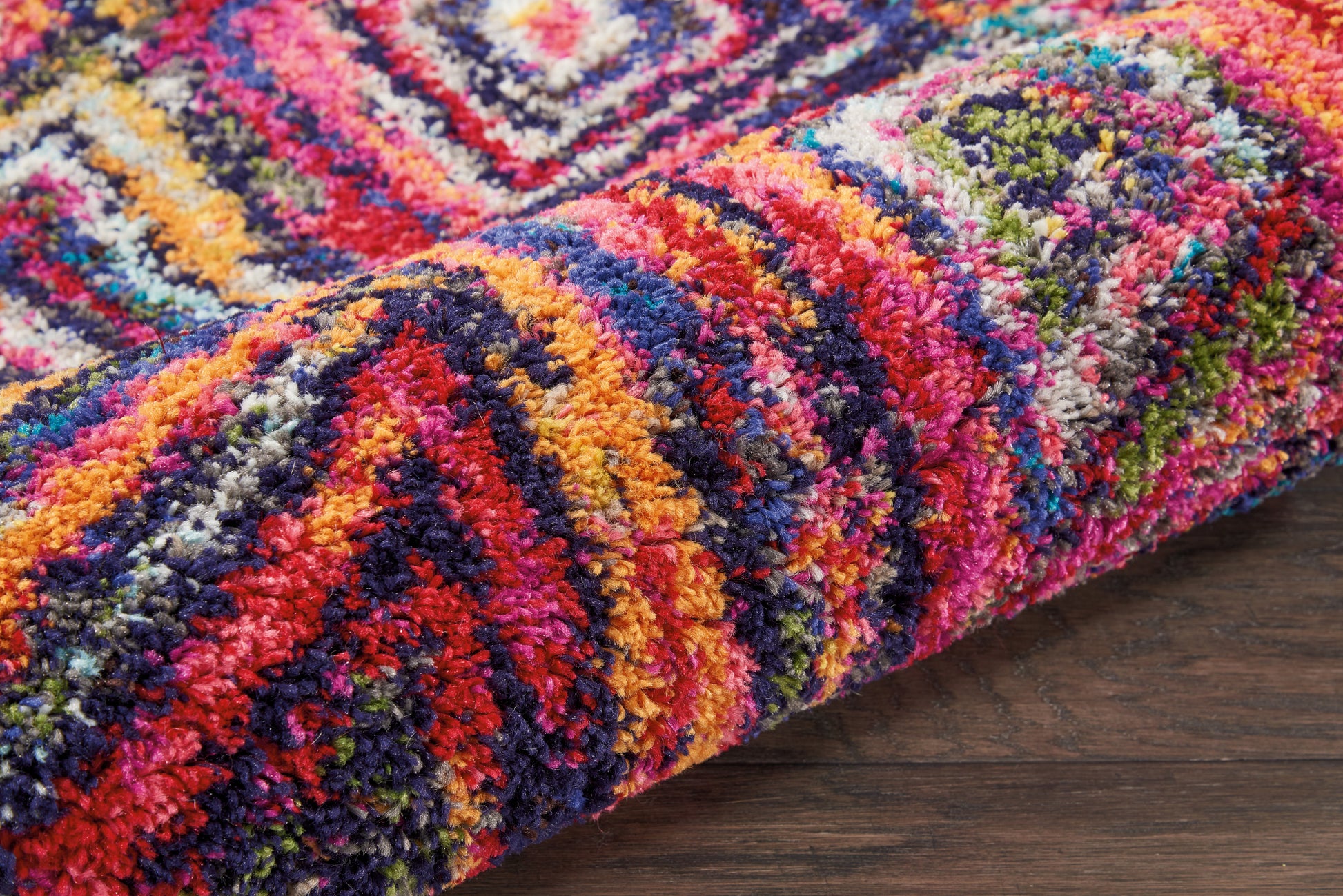 Nourison Home Nomad  Red Multicolor  Transitional