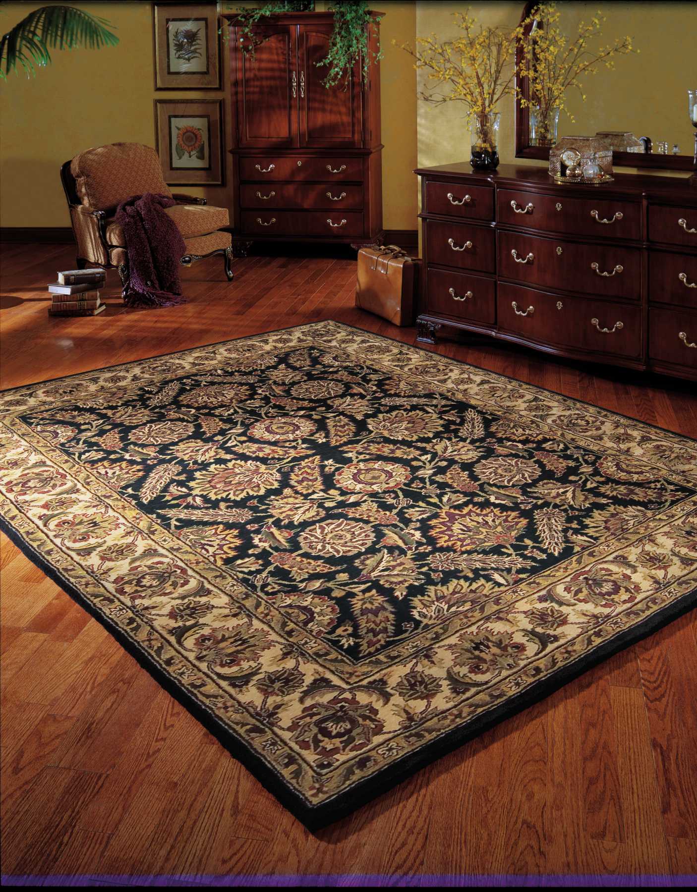 Nourison Home Jaipur  Black  Traditional
