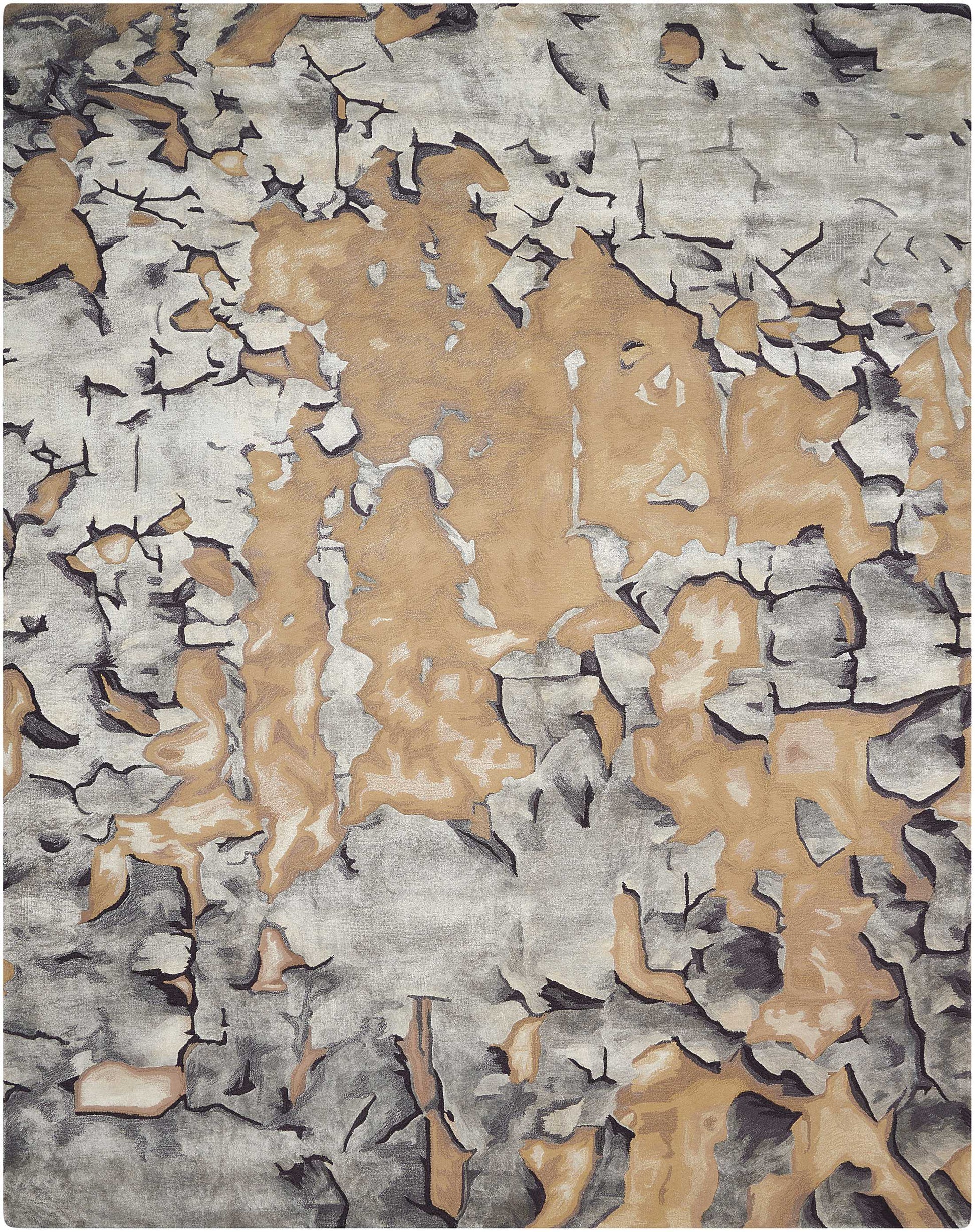 Nourison Home Prismatic  Beige Silver  Contemporary