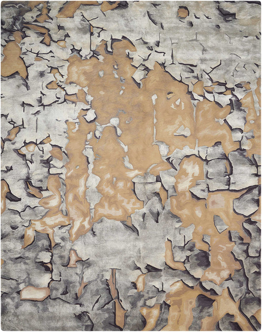 Nourison Home Prismatic  Beige Silver  Contemporary