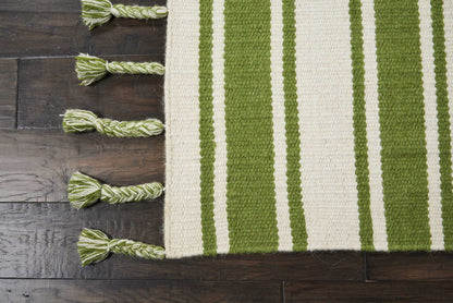 Nourison Home Rio Vista  Ivory Green  Contemporary