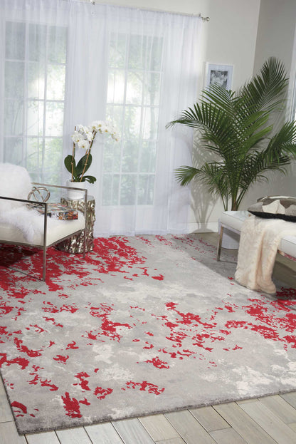 Nourison Home Twilight  Grey Red  Contemporary