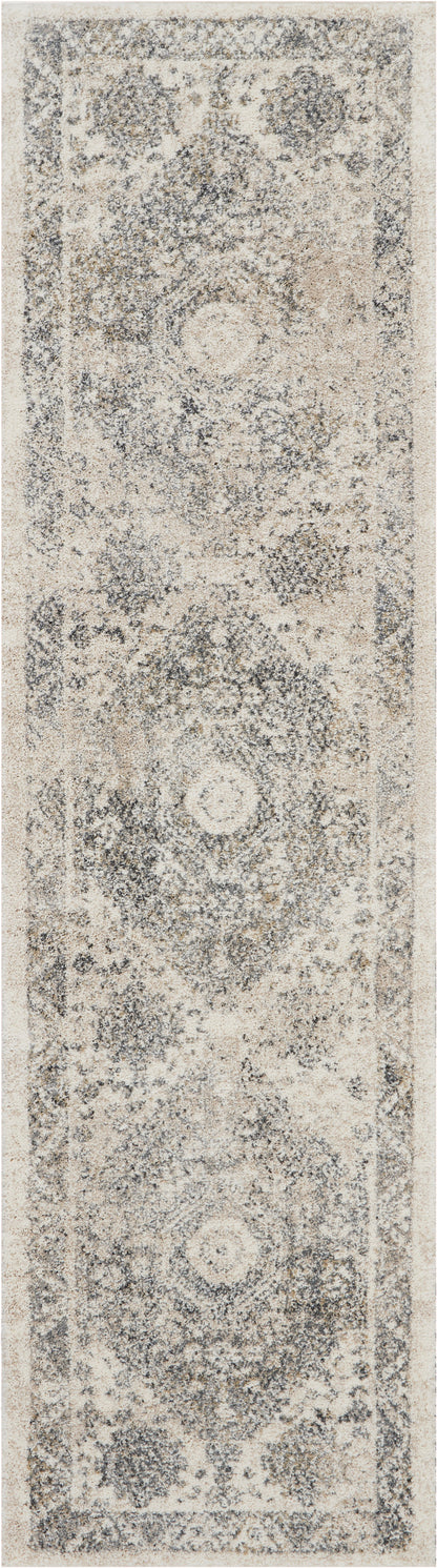 Nourison Home Fusion FSS11 Cream Grey Transitional Power-loomed Rug