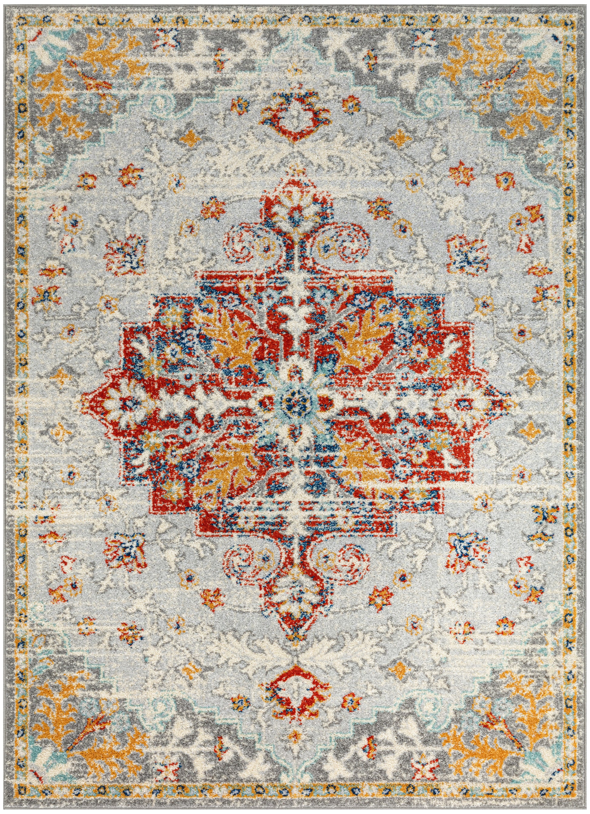 Nourison Home Passion PSN52 Grey Multicolor Traditional Machinemade Rug