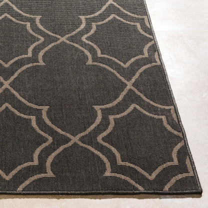 Surya Alfresco ALF-9590 Black Cottage Machinemade Rug
