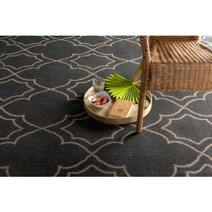 Surya Alfresco ALF-9590 Black Cottage Machinemade Rug