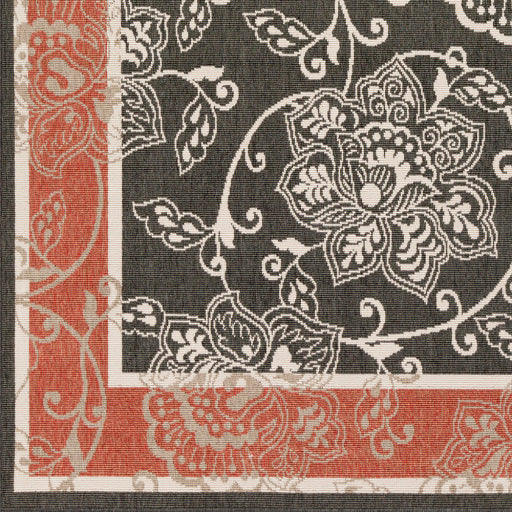 Surya Alfresco ALF-9592 Black Traditional Machinemade Rug