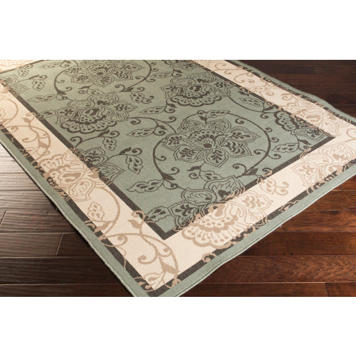 Surya Alfresco ALF-9594 Dusty Sage Traditional Machinemade Rug