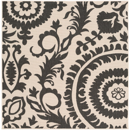 Surya Alfresco ALF-9612 Black Cottage Machinemade Rug