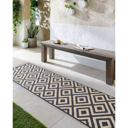 Surya Alfresco ALF-9639 Black Modern Machinemade Rug