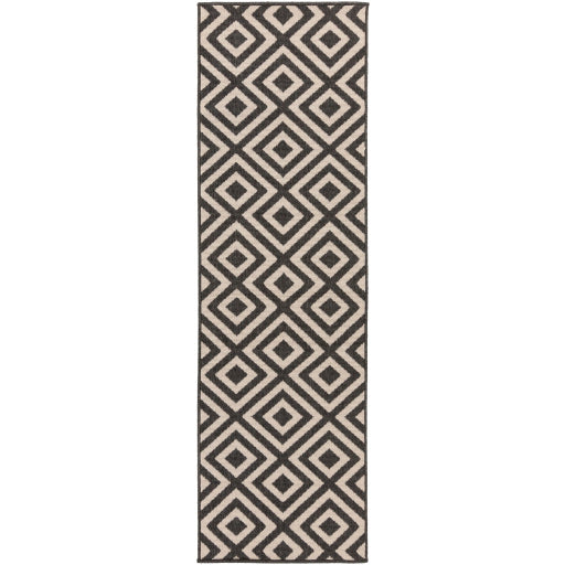 Surya Alfresco ALF-9639 Black Modern Machinemade Rug