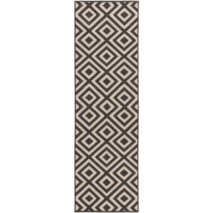Surya Alfresco ALF-9639 Black Modern Machinemade Rug