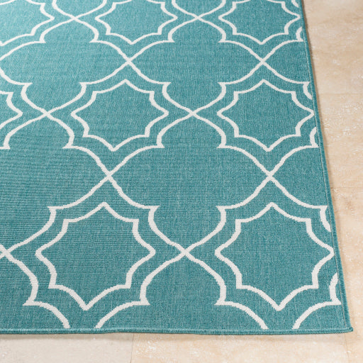 Surya Alfresco ALF-9653 Teal Cottage Machinemade Rug