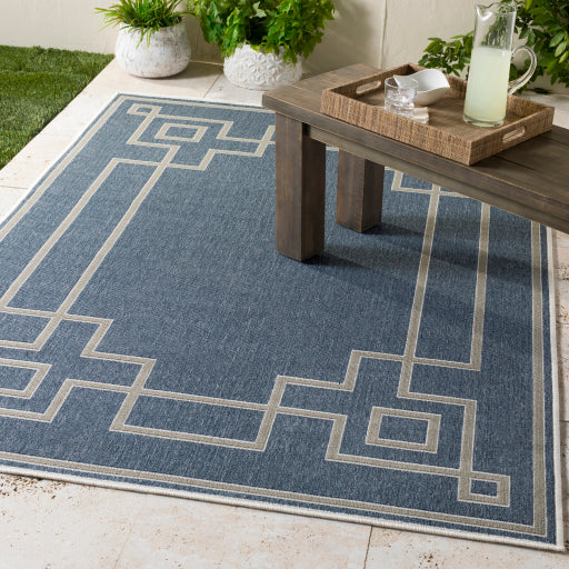 Surya Alfresco ALF-9654 Dark Blue Cottage Machinemade Rug
