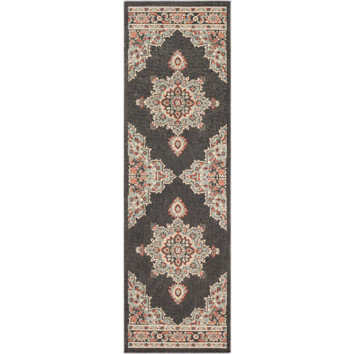 Surya Alfresco ALF-9671 Black Traditional Machinemade Rug