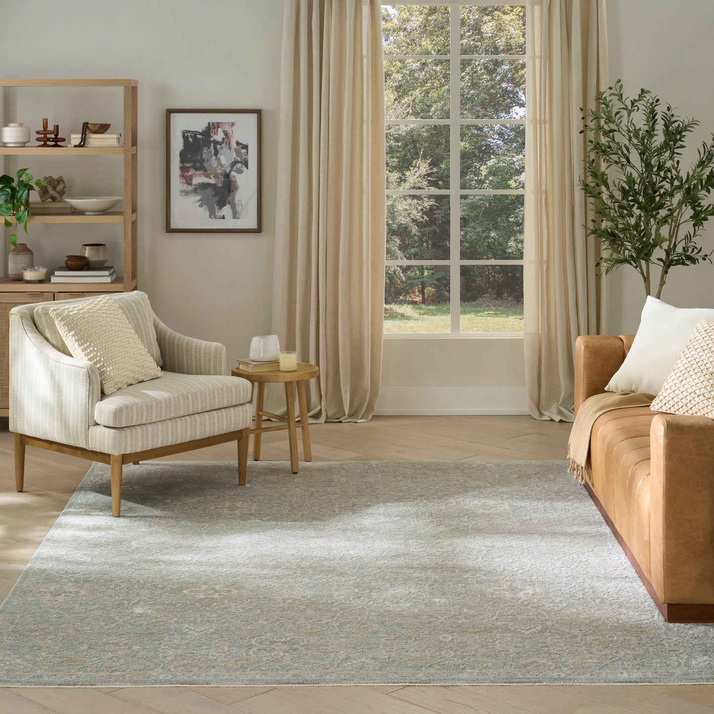 Nourison Home Envy  Blue Silver  Traditional