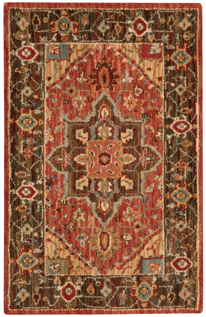 Nourison Home Living Treasures LI01 Rust Traditional Loom-woven Rug