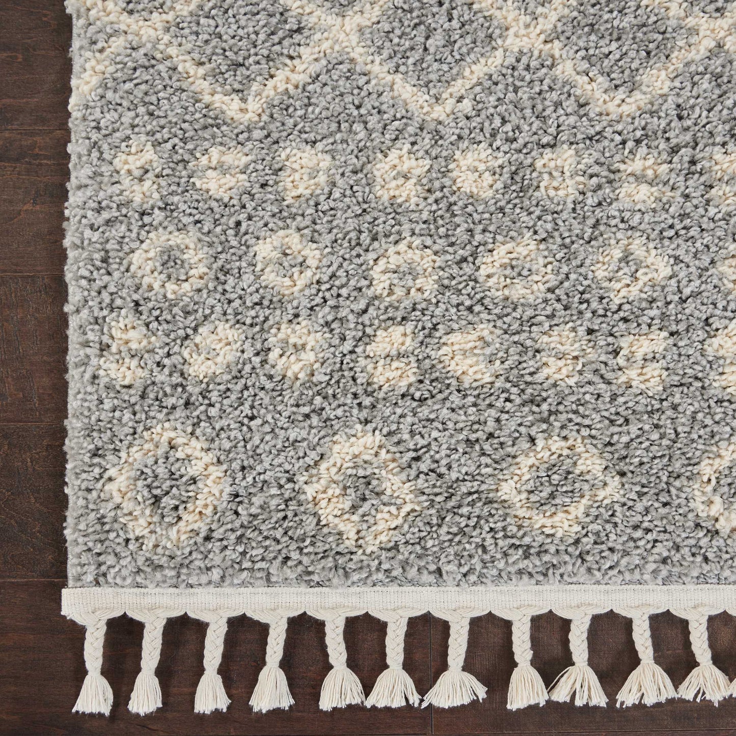Nourison Home Moroccan Shag  Silver  Transitional
