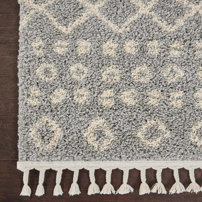 Nourison Home Moroccan Shag  Silver  Transitional