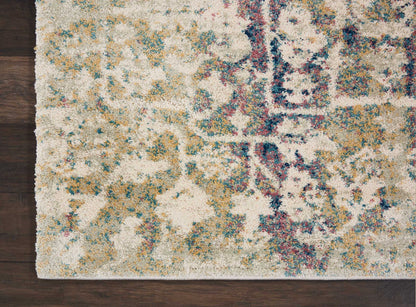 Nourison Home Fusion  Cream Blue  Transitional