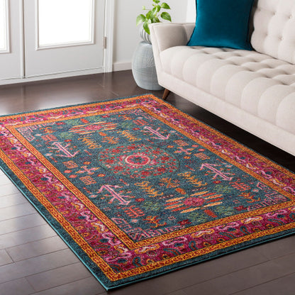 Surya Anika ANI-1005 Teal Traditional Machinemade Rug