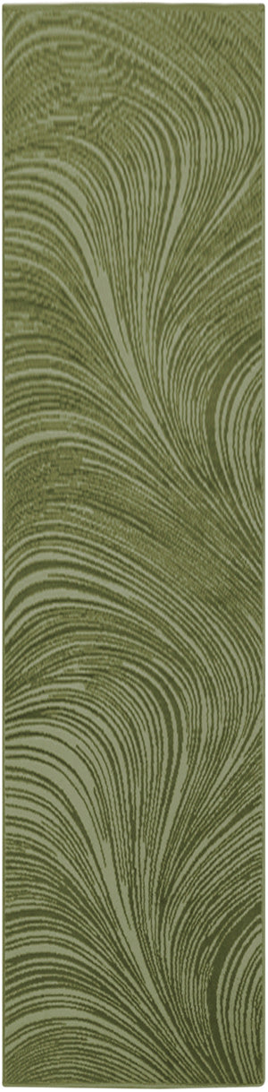 DKNY Central Park West CEP02 Green Contemporary Power-loomed Rug