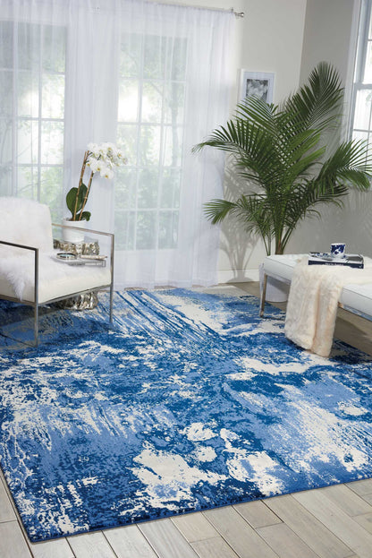 Nourison Home Twilight  Blue Ivory  Contemporary