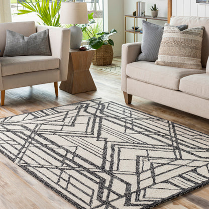 Surya Arsenal ARL-2301 Black Modern Tufted Rug