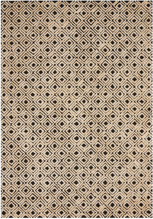 Nourison Home Deco Mod  Black Beige  Transitional