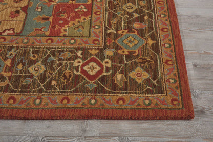 Nourison Home Living Treasures  Rust  Traditional