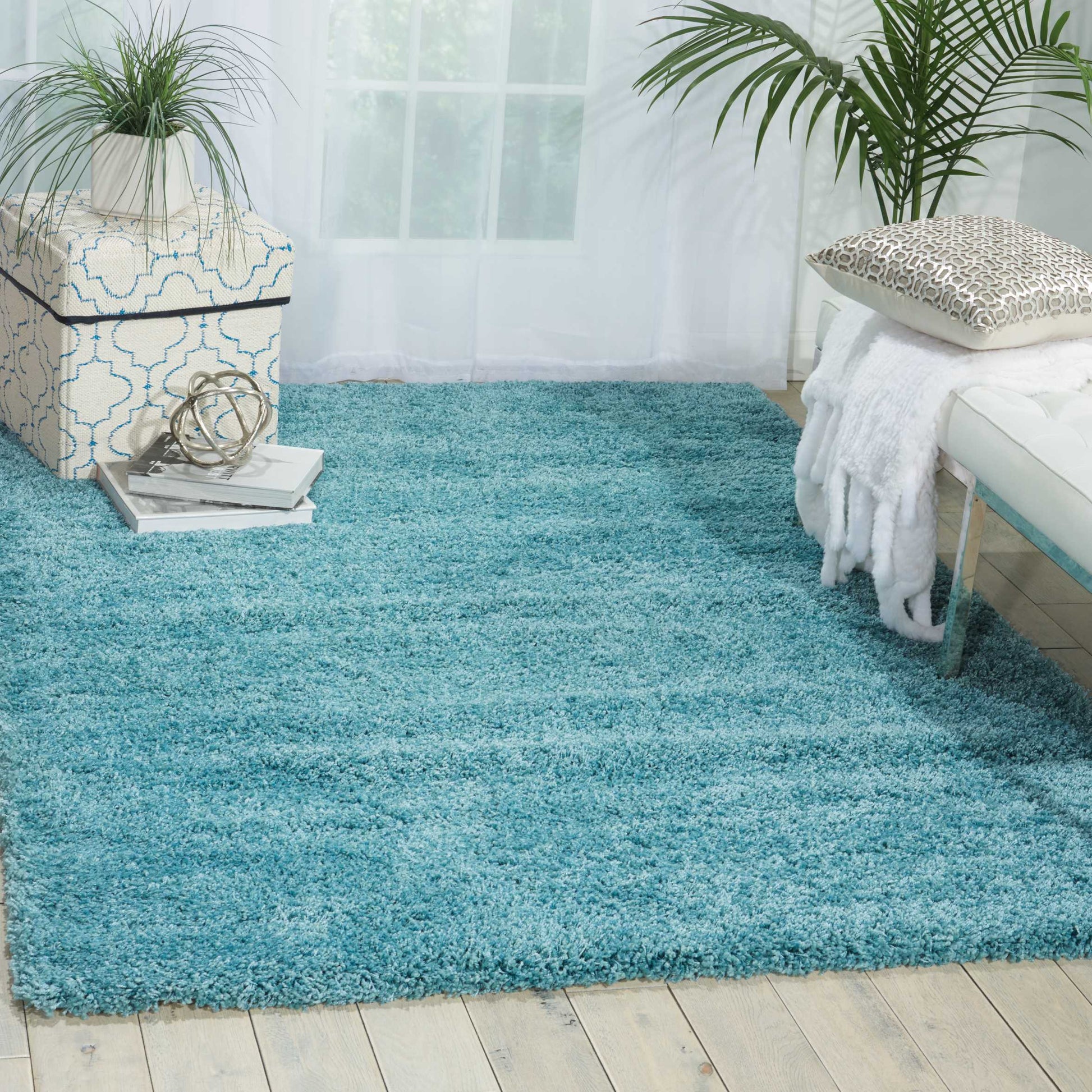 Nourison Home Amore  Aqua  Contemporary